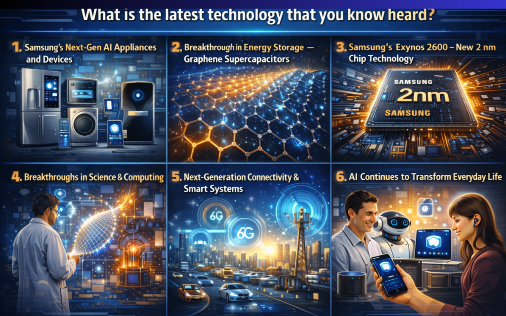 What is the latest technology that you know heard?