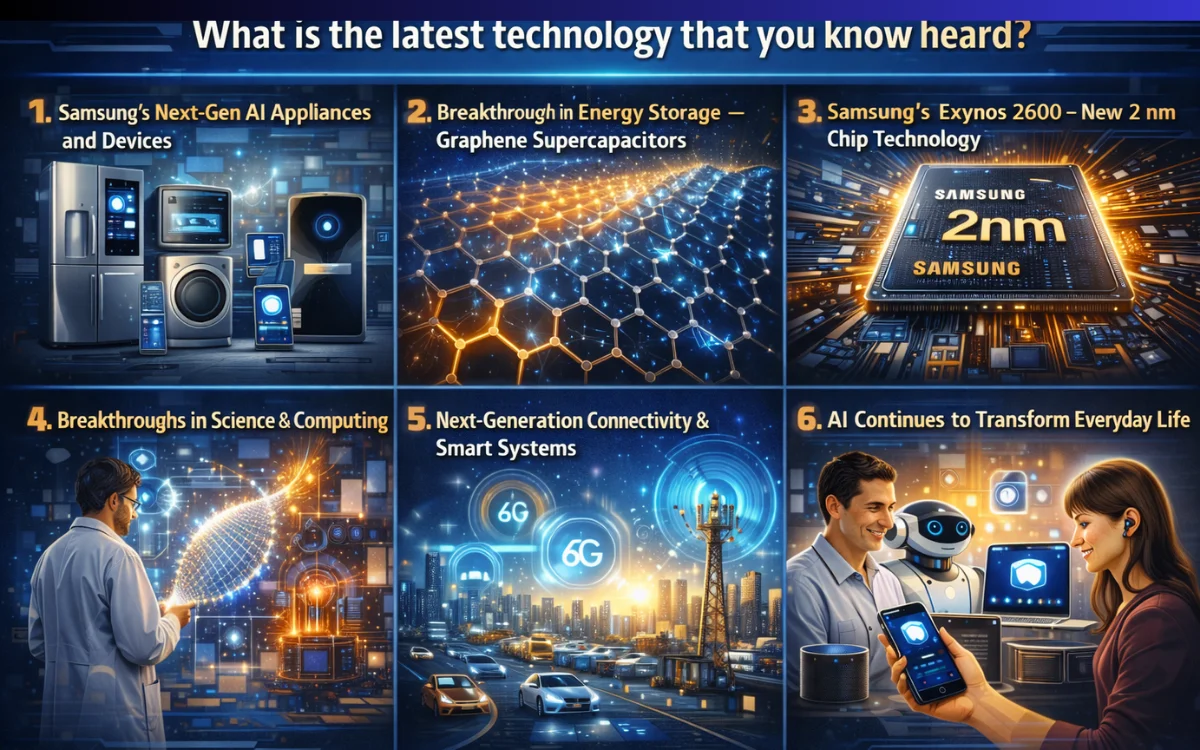 What is the latest technology that you know heard?